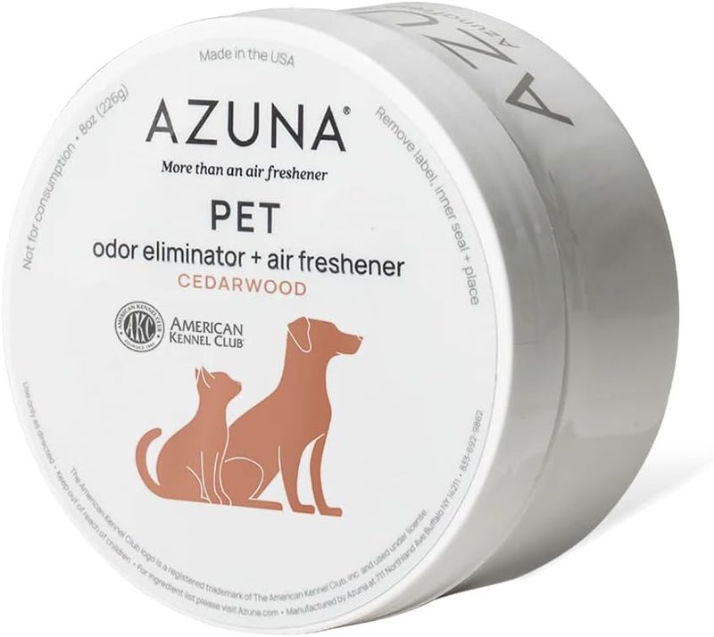 Azuna Pet Odor Eliminator for Strong Odor Gel | Plant Powered Australian Tea Tree Oil | Dog and Cat Room Deodorizer | Pet and Child Friendly | Cedarwood Scent | 8oz Pod - Image 1
